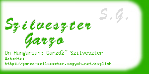 szilveszter garzo business card